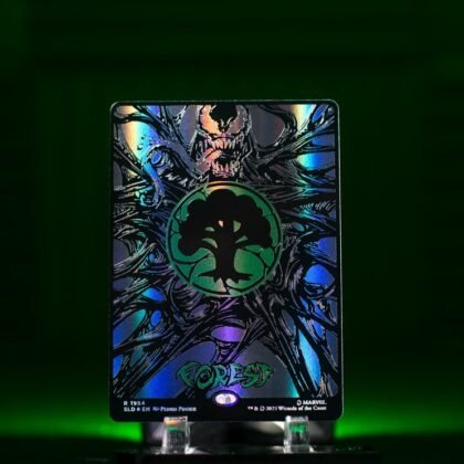 Mana Symbiote Raised Foil Forest — Secret Lair x Marvel's Spider-Man — Magic the Gathering